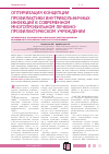 Научная статья на тему 'Оптимизация концепции профилактики внутрибольничных инфекций в современном многопрофильном лечебно- профилактическом учреждении'