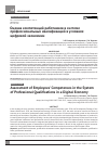 Научная статья на тему 'Оценка компетенций работников в системе профессиональных квалификаций в условиях цифровой экономики'