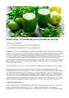 Научная статья на тему 'Parsley juice 6 scientifically proven benefits for the body'