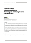 Научная статья на тему 'Perceived values and purchase behavior of online game attribute products: Gender overview'