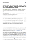 Научная статья на тему 'Phytochemical and Antibacterial Effects of Leaf Extract from Mangrove Plant (Avicennia Marina) on Vibrio Parahaemolyticus in Shrimps'