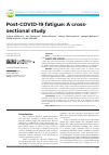 Научная статья на тему 'Post-COVID-19 fatigue: A cross-sectional study'
