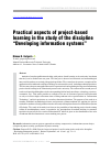 Научная статья на тему 'Practical aspects of project-based learning in the study of the discipline “Developing information systems”'