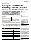 Научная статья на тему 'Препараты, изменяющие течение рассеянного склероза: ситуация на российском фармацевтическом рынке'