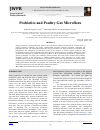 Научная статья на тему 'Probiotics and Poultry Gut Microflora'