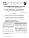 Научная статья на тему 'Processing of Sargassum binderi Seaweed for Supplementation in Poultry Diet'