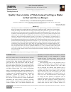 Научная статья на тему 'Quality Characteristics of Whole Guinea Fowl Egg as Binder in Beef and Chevon Burgers'