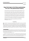 Научная статья на тему 'Quasi-fixed inputs in the Italian manufacturing: the case of the pharmaceutical industry'