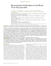 Научная статья на тему 'Recombinant antibodies to the Ebola virus glycoprotein'