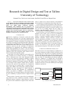 Научная статья на тему 'Research in Digital Design and Test at Tallinn University of Technology'
