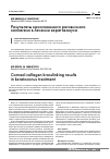 Научная статья на тему 'Результаты кросслинкинга роговичного коллагена в лечении кератоконуса'
