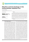 Научная статья на тему 'Rhythm control strategy in the transcatheter ablation era'