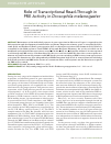 Научная статья на тему 'Role of transcriptional read-through in pre activity in Drosophila melanogaster'