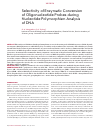 Научная статья на тему 'Selectivity of enzymatic conversion of oligonucleotide probes during nucleotide polymorphism analysis of dn'