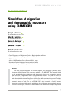 Научная статья на тему 'Simulation of migration and demographic processes using FLAME GPU'
