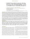 Научная статья на тему 'Soluble guanylate cyclase as the key enzyme in the modulating effect of no on metabotropic glutamate receptors'