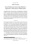 Научная статья на тему 'Some Reflections about Alain Badiou’s Approach to Platonism in Mathematics'