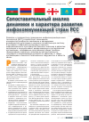Научная статья на тему 'Сопоставительный анализ динамики и характера развития инфокоммуникаций стран РСС'