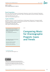 Научная статья на тему 'Создание музыки для хореографических проектов (кейсы и направления)'