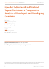 Научная статья на тему 'Speed of Adjustment in Dividend Payout Decisions: A Comparative Analysis of Developed and Developing Countries'