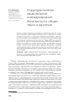 Научная статья на тему 'Структура понятий национальной и международной безопасности: общие черты и различие'