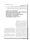 Научная статья на тему 'Структура системы информационного обеспечения деятельности органов местного самоуправления по предоставлению муниципальных услуг'