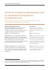 Научная статья на тему 'Структура знаний по информатике и ИКТ на основании результатов ЕГЭ в Алтайском крае'