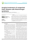 Научная статья на тему 'Surgical treatment of congenital heart disease with Eisenmenger syndrome'