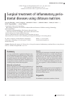 Научная статья на тему 'Surgical treatment of inflammatory periodontal diseases using chitosan matrices'