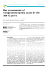 Научная статья на тему 'The assessment of holoprosencephaly cases in the last 10 years'