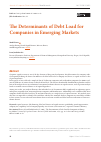 Научная статья на тему 'THE DETERMINANTS OF DEBT LOADFOR COMPANIES IN EMERGING MARKETS'