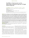 Научная статья на тему 'The Effect of Calcium Ions on the Electrophysiological Properties of Single ANO6 Channels'