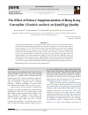 Научная статья на тему 'The Effect of Dietary Supplementation of Hong Kong Caterpillar (Tenebrio molitor) on Quail Egg Quality'