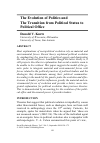 Научная статья на тему 'The Evolution of Politics and The Transition from Political Status to Political Office'