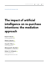 Научная статья на тему 'The impact of artificial intelligence on re-purchase intentions: the mediation approach'