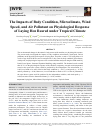 Научная статья на тему 'The Impacts of Body Condition, Microclimate, Wind Speed, and Air Pollutant on Physiological Response of Laying Hen Reared under Tropical Climate'