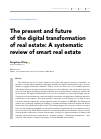 Научная статья на тему 'The present and future of the digital transformation of real estate: A systematic review of smart real estate'
