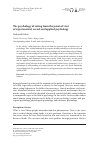 Научная статья на тему 'The psychology of eating from the point of view of experimental, social, and applied psychology'