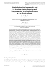 Научная статья на тему 'The relationship between L1 and L2 reading comprehension and language and reading proficiency at the Tertiary level'