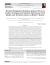 Научная статья на тему 'Thermal Manipulation During Incubation: Effects on Embryo Development, Production Performance, Meat Quality, and Thermal Tolerance of Broiler Chickens'