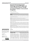 Научная статья на тему 'TOWARDS UNDERSTANDING TEACHER MENTORING, LEARNER WCF BELIEFS, AND LEARNER REVISION PRACTICES THROUGH PEER REVIEW FEEDBACK: A SOCIOCULTURAL PERSPECTIVE'