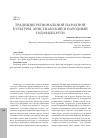 Научная статья на тему 'Традиции региональной народной культуры. Христианский и народный годовые круги'