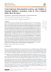 Научная статья на тему 'Transcriptional, Mitochondrial Activity, and Viability of Egyptian Buffalo’s Granulosa Cells In Vitro Cultured under Heat Elevation'