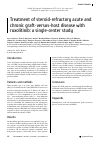 Научная статья на тему 'Treatment of steroid-refractory acute and chronic graft-versus-host disease with ruxolitinib: a single-center study'