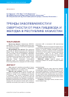 Научная статья на тему 'Тренды заболеваемости и смертности от рака пищевода и желудка в Республике Казахстан'