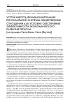 Научная статья на тему 'УСТОЙЧИВОСТЬ ФУНКЦИОНИРОВАНИЯ РЕГИОНАЛЬНОЙ СИСТЕМЫ ОБЩЕСТВЕННЫХ ОТНОШЕНИЙ КАК УСЛОВИЕ ОБЕСПЕЧЕНИЯ ЭФФЕКТИВНОСТИ ЭКОНОМИЧЕСКОГО РАЗВИТИЯ РЕГИОНА (НА ПРИМЕРЕ РЕСПУБЛИКИ САХА (ЯКУТИЯ))'