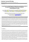 Научная статья на тему 'Variability of morphological markers and vegetation period of spring wheat samples of different ecological and geographical origin'