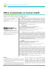 Научная статья на тему 'Влияние пестицидов на здоровье человека'