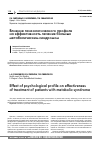 Научная статья на тему 'Влияние психологического профиля на эффективность лечения больных метаболическим синдромом'