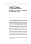 Научная статья на тему 'Восприятие и распознавание концептов речевых актов в условиях устной коммуникации'
